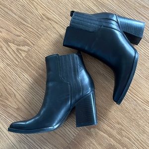 Marc Fisher Oshay Boots - Black Leather